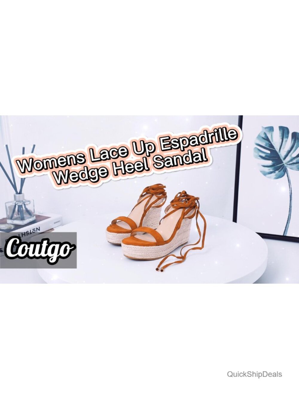 Espadrille Wedge Sandals Lace Up Platform Ankle Cross Strap Slingback - Picture 6 of 6